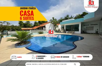 Residencial Jardim Itaoca 6 suítes Espaço gourmet e piscina 11 vagas de Garagem Adrianópolis