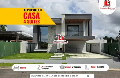 Alphaville Manaus 3  Duplex com 4 suítes Energia Solar e Climatizada !