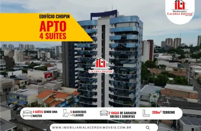 Edifício Chopin 4 suítes 200m² 2 vagas soltas Gerador 100% Poço  Artesiano