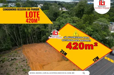 Residencial Reserva do Parque Lote com 420m² lote fica de fundo pra área verde!