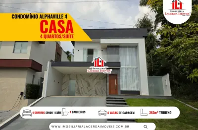 Alphaville Manaus 4 Duplex com 4 dormitórios sendo 1 suíte com Closet