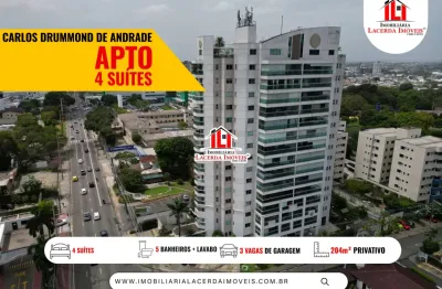 Carlos Drummond de Andrade 204m² 4 suítes sendo 1 com closet e varanda Adrianópolis !