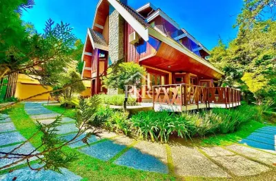 Casa em condomínio fechado com 5 quartos à venda no capivari, campos do jordão  por r$ 3.890.000