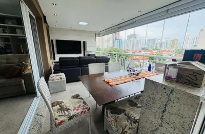 Apartamento com sacada gourmet, totalmente mobiliado, incluindo eletrodomésticos. decoração atual, novo e muito bem localizado!! 146 m²