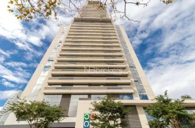 Mobiliado em frente ao shopping mueller - edifício novo e completo!