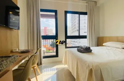 Apartamento studio mobiliado para venda, 1 dormitório 1 banheiro com 21m² .