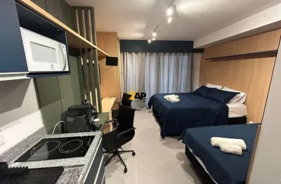 Studio em pinheiros: 1 quarto, 1 sala, 1 banheiro, 1 vaga de garagem, 24m² - são paulo-sp.
