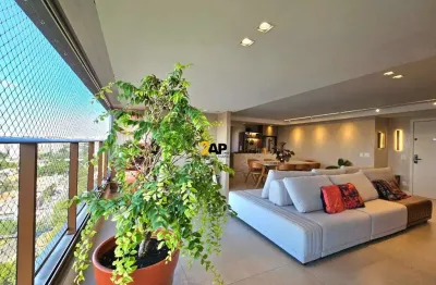 Apartamento de luxo mobiliado no brooklin, são paulo-sp, com 3 quartos, 3 suítes e 146m² - agende sua visita agora!