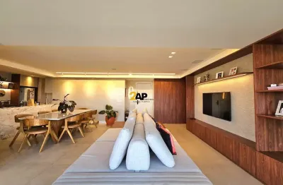 Apartamento mobiliado para venda no brooklin, com 3 quartos, 3 suítes e 146m²