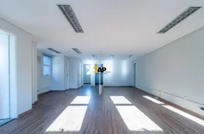 Sala comercial de 105m² para aluguel no brooklin com 3 salas, banheiro e 3 vagas de garagem