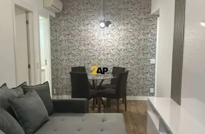 Apartamento para locação em são paulo-sp, vila gertrudes: 1 quarto, 1 sala, 1 banheiro, 1 vaga de garagem - 48m².todo mobiliado