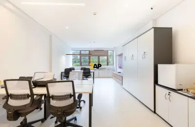 Sala comercial mobiliada para locação em são paulo-sp, jardim paulistano: 1 banheiro e 45m² de área