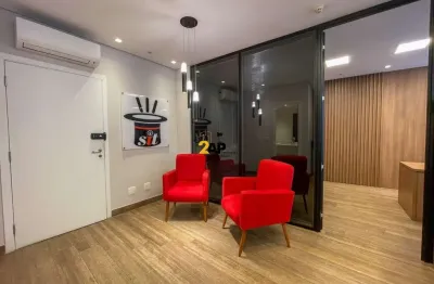 Aluguel de sala comercial em condomínio de alto padrão na vila andrade - são paulo-sp: 2 salas, 1 vaga, 43,00 m².