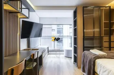 Studio mobiliado á venda: 1 suíte, 27m² sem vaga - pinheiros.