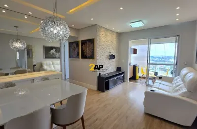 Apartamento à venda na Vila Pirajussara, São Paulo-SP: 2 quartos, 1 suíte, 2 salas, 2 banheiros, 1 vaga, 77m².