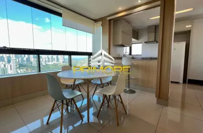 Apartamento mobiliado no vila da serra, 2 quartos, 2 suítes e 2 vagas