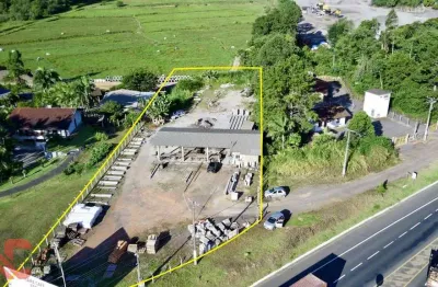 Terreno comercial à venda na br-470 em frente ao trevo de rodeio, glória, rodeio por r$ 670.000
