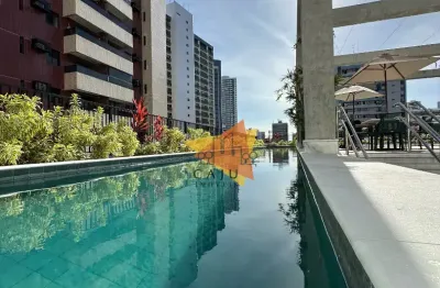 Studio para venda na beira rio 25m riverside prédio novo com armários