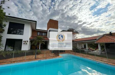 Casa com 4 dormitórios, 500 m² - venda por r$ 4.500.000,00 ou aluguel por r$ 22.405,00/mês - residencial parque rio das pedras - campinas/sp