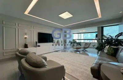 Apt boa viagem edf atlantico norte 174m² 3s 3v decorado andar alto lazer