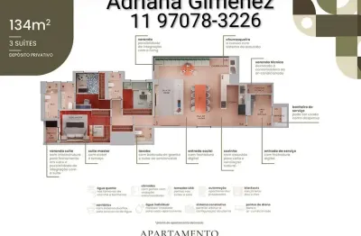 3 dormitórios ( suítes), belíssimo, ótima localização em santo andré