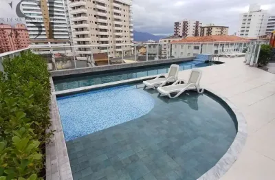 Apartamento à venda em praia grande-sp, bairro caiçara: 01 quarto, 01 suíte, 2 salas, 02 banheiros, 1 vaga de garagem, 51m².