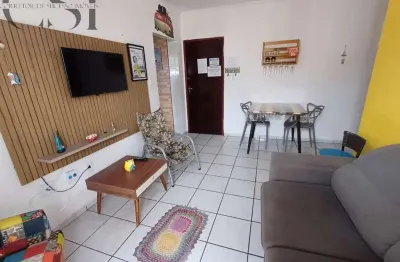 Apartamento à venda em praia grande-sp, bairro ocian, 1 quarto, 1 sala, 1 banheiro, 1 vaga, 50m² de área. venha conferir!