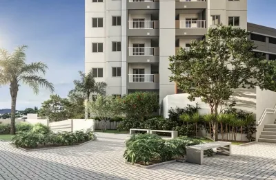 Apartamentos de 2 dorms. (37m² a 49m²), opções c/ suíte, vaga, terraço e churrasqueira a carvão, em complexo com +9 mil m² de área verde.