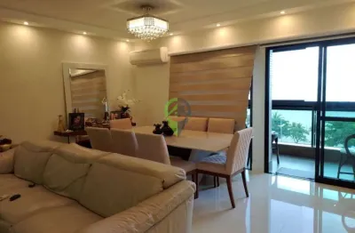 Apartamento frente ao mar  com 3 dormitórios  e 2 vagas de garagem na pompéia