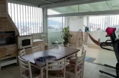 Cobertura duplex para venda, condominio residencial parque das hortênsias no bairro aparecida, localizado na cidade de santos / sp.