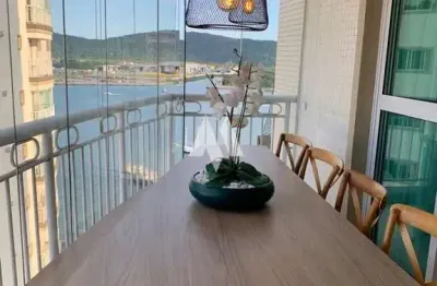 Apartamento alto padrão á venda  vista mar em santos - jardins da grécia