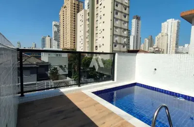 Casas sobrepostas duplex à venda com 3 suítes, piscina e churrasqueira no embaré em santos/sp
