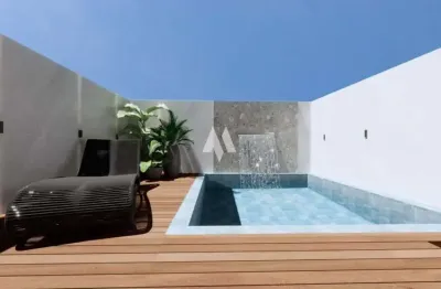 Casa sobreposta alta  com piscina no embaré em santos