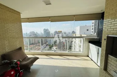 Apartamento vista ao mar no coração da pompéia – 167m², 3 suítes, varanda gourmet e 3 vagas de garagem