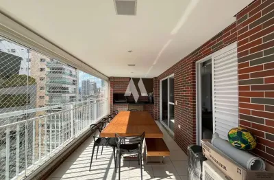 Apartamento mobiliado com 3 quartos/suítes, varanda gourmet e lazer à venda na vila rica/boqueirão - santos/sp