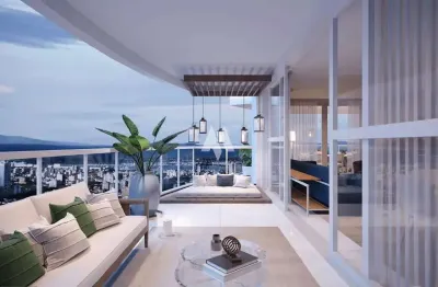 Apartamento alto padrão à venda com 3 suítes e vista permanente para o mar no bairro ponta da praia em santos/sp