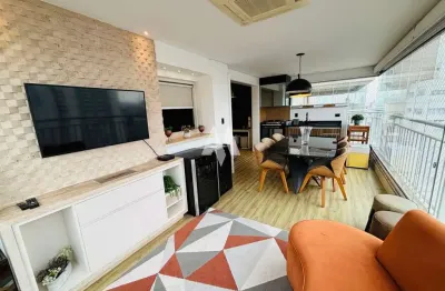 Apartamento alto padrão à venda porteira fechada com 3 dormitórios e varanda gourmet no boqueirão de santos/sp