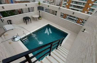 Cobertura à venda com 3 dormitórios com piscina privativa e ofurô na pompéia de santos/sp