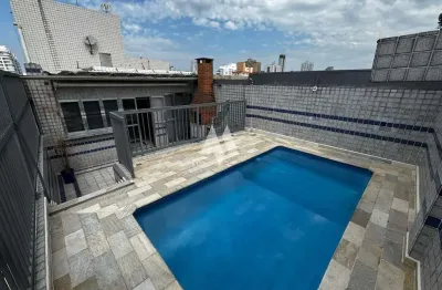 Cobertura à venda com 2 dormitórios e lazer privativo no embaré de santos/sp