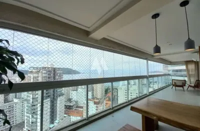 Apartamento alto padrão para locação com 3 suítes, vista mar e lazer completo no embaré de santos/sp
