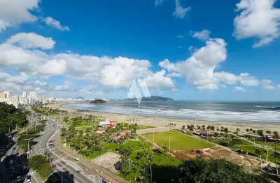 Apartamento à venda com 3 dormitórios e vista frente mar no bairro itararé em são vicente/sp
