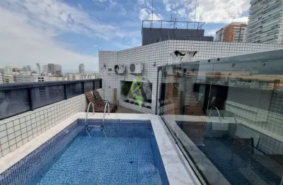 Cobertura com 4 dormitórios à venda, porteira fechada - Ponta da Praia - Santos/SP