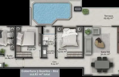 Cobertura com 3 quartos à venda na rua capitão romualdo de barros, 1, carvoeira, florianópolis por r$ 1.320.000