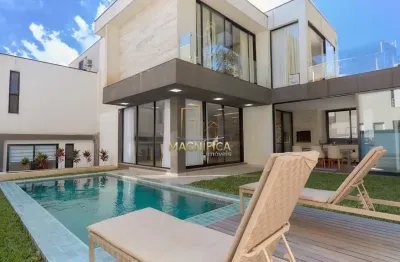 Casa em condomínio fechado com 4 quartos à venda na avenida fredolin wolf, 3121, santa felicidade, curitiba, 425 m2 por r$ 3.989.000