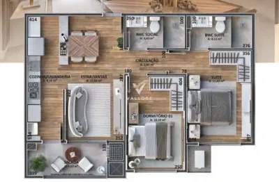 Apartamento com 2 quartos à venda no Centro, Cascavel 