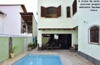 Casa de condomínio para venda, 4 quartos com dependência, 313 m², anil - jacarepaguá