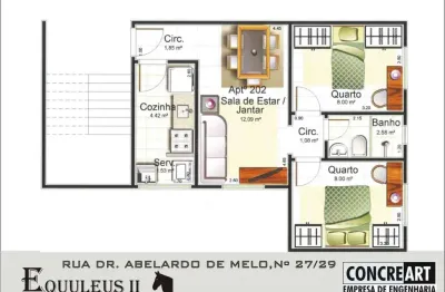 Apartamento com 2 quartos à venda na R. Dr. Abelardo De Melo, 27, Parque Jóquei Club, Campos dos Goytacazes