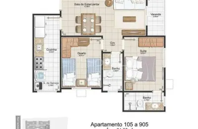 Apartamento com 2 quartos à venda na Rua Cardoso Moreira, Parque Turf Club, Campos dos Goytacazes