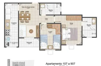 Apartamento com 2 quartos à venda na Rua Cardoso Moreira, Parque Turf Club, Campos dos Goytacazes