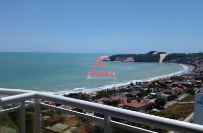 Apartamento para locação, em ponta negra, natal, rn - com vista privilegiada do mar, com varanda e